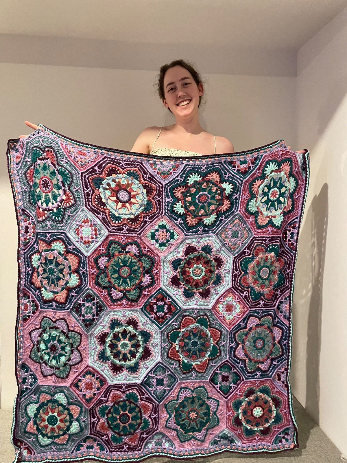 Persian Tiles Blanket, custom colours.